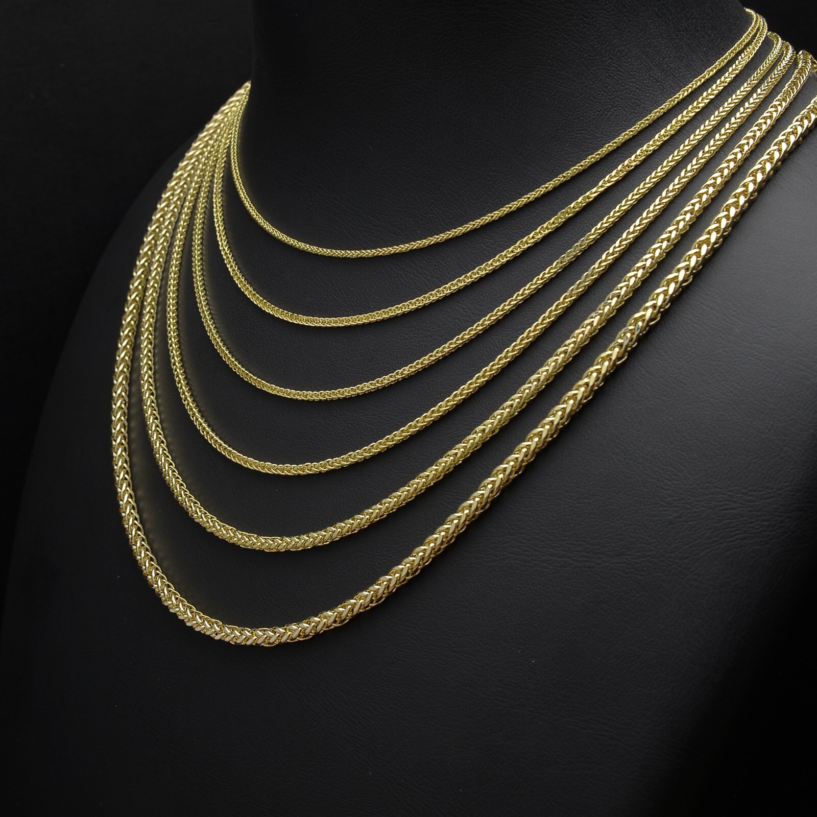 14K Gold Spiga (Wheat) Chain Necklace