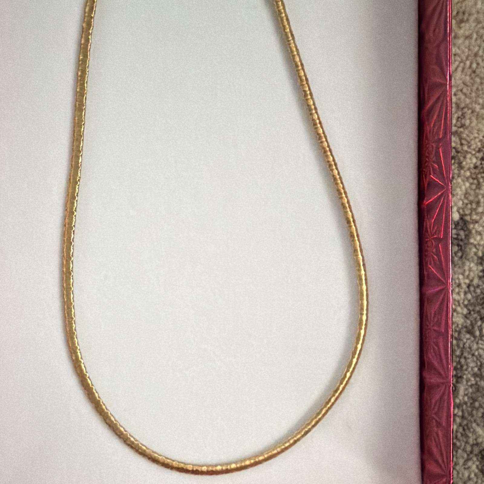 925 silver Yellow Gold plated Snake Chain Necklace with Lobster Clasp 10.41g