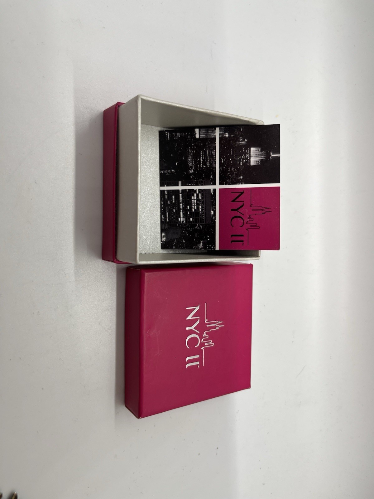 NYC II Jewelry Sterling Silver And Enamel P Pendant And Original Box Package!