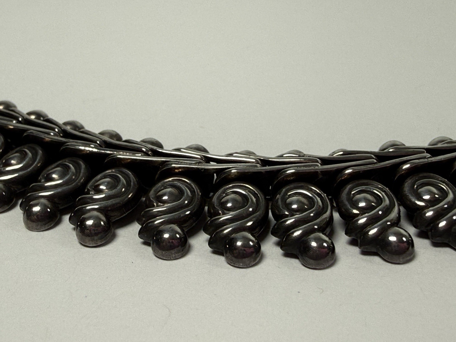 VTG Sterling Silver 17” Necklace Rajasthan India Tribal 15mm Bohemian