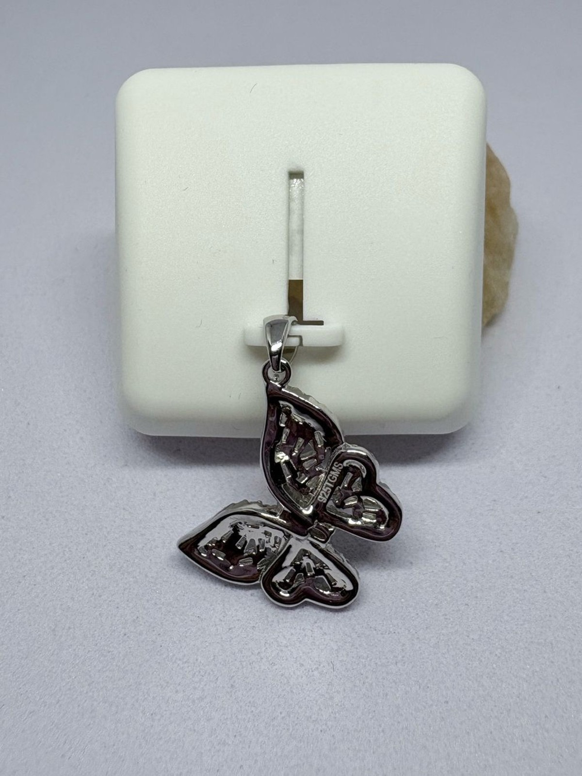 Sterling Silver 1.50CTW Moissanite Butterfly Pendant