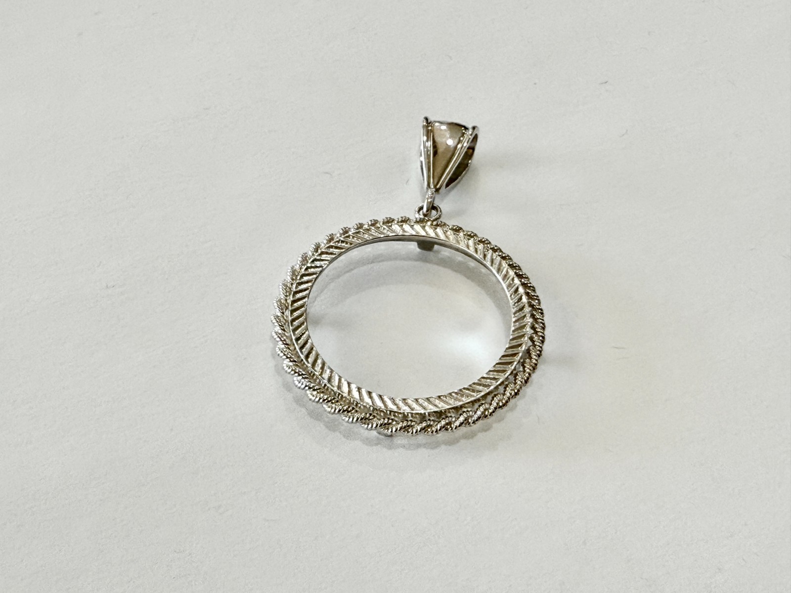 Sterling Silver Bezel Rope Edge Onza Plata Liberted for 36mm Coins
