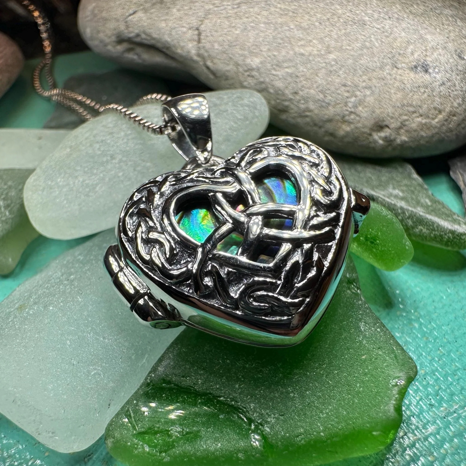 Adoration Trinity Knot Locket Necklace