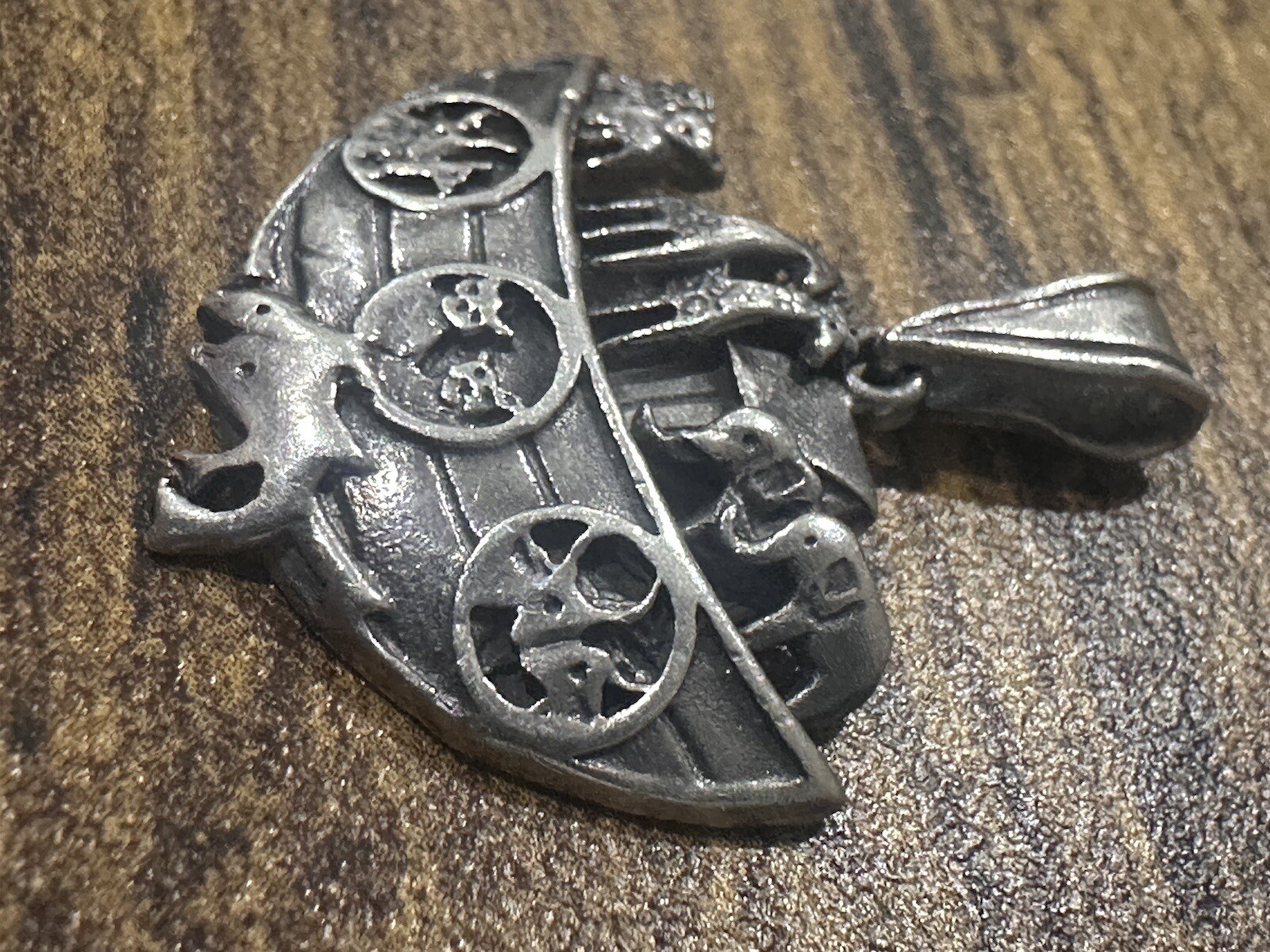 Vintage Sterling Silver 925 Animals Noah’s Ark 3D Pendant Faith 5g Bible Jewelry