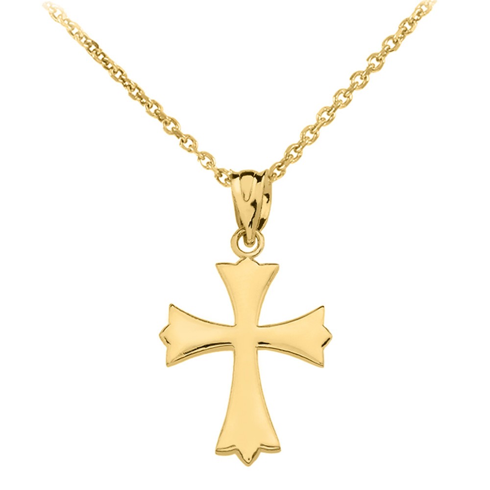 Gold Roman Catholic Pendant Necklace (Available in Yellow/Rose/White Gold)