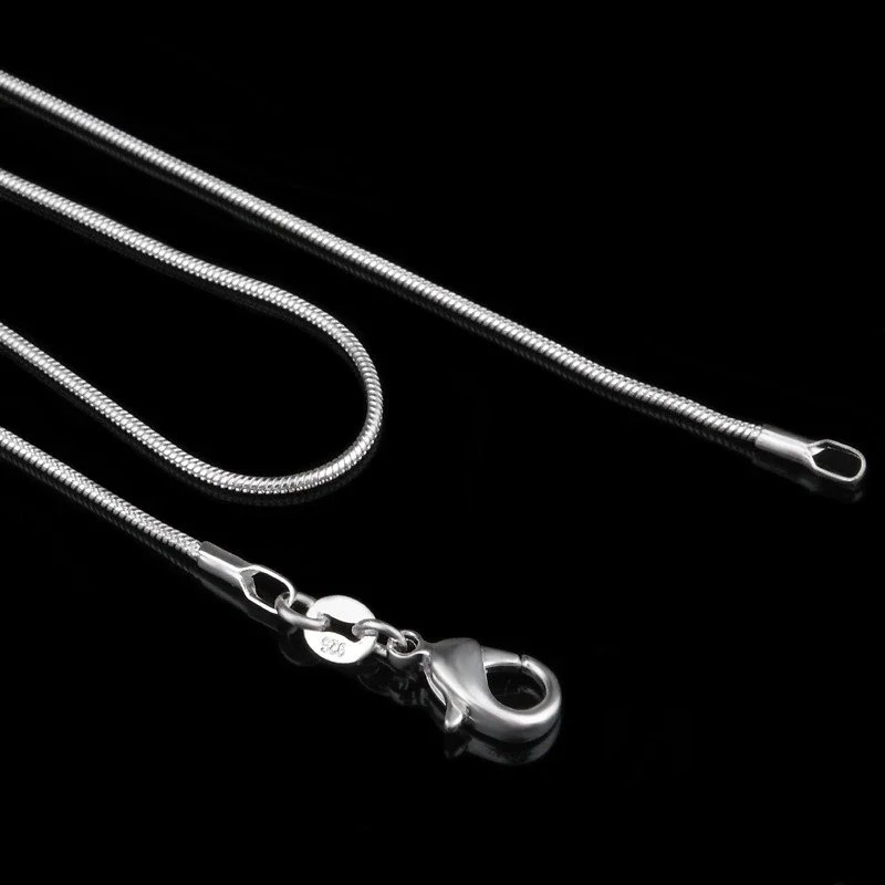 Men&Women’s 925 Sterling Silver Tarnish-Free Italian Snake Chain Necklace 18-24
