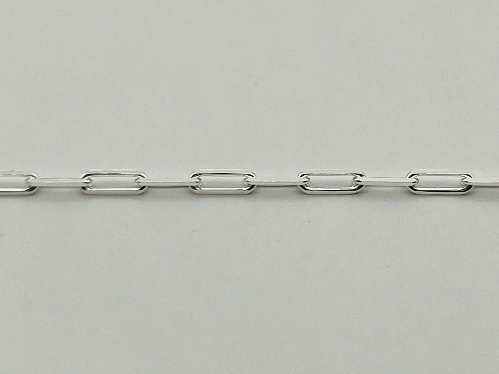 Sterling Silver 2mm Paperclip Link Chain Necklace 16 Inches