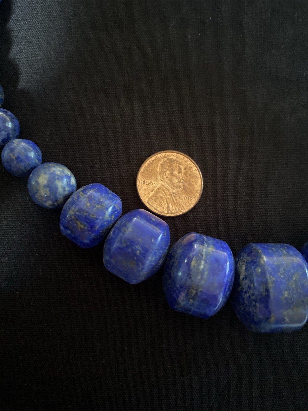Jay King DTR Lapis Lazuli Chunky Beaded Necklace 925 Closure Excellent