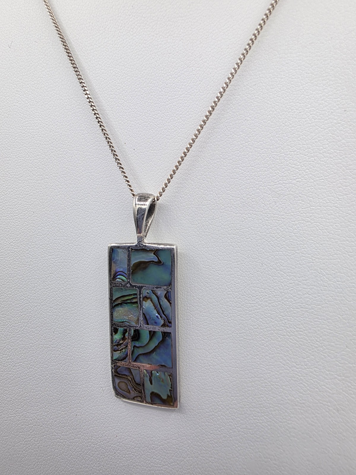 Abalone shell sterling pendant and chain – Summer Ocean, Vacation