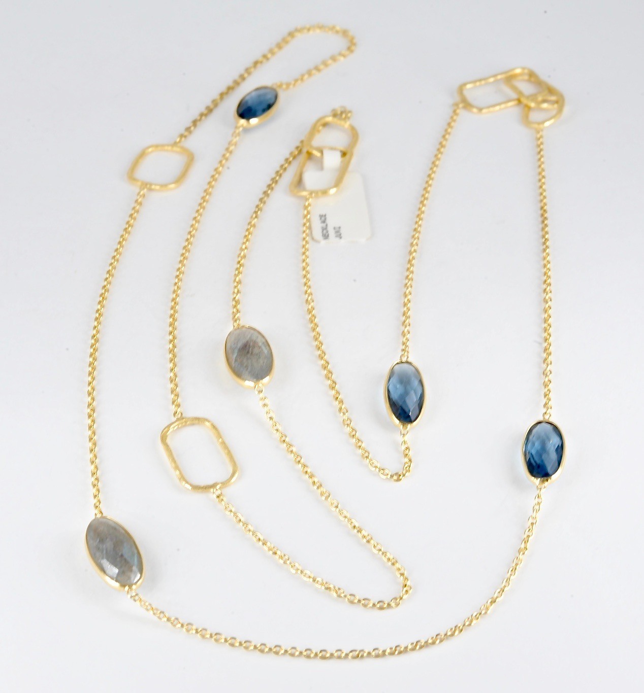Juvi Designs Ireland Baja Gold Vermeil Iolite and Labradorite Necklace RRP £200