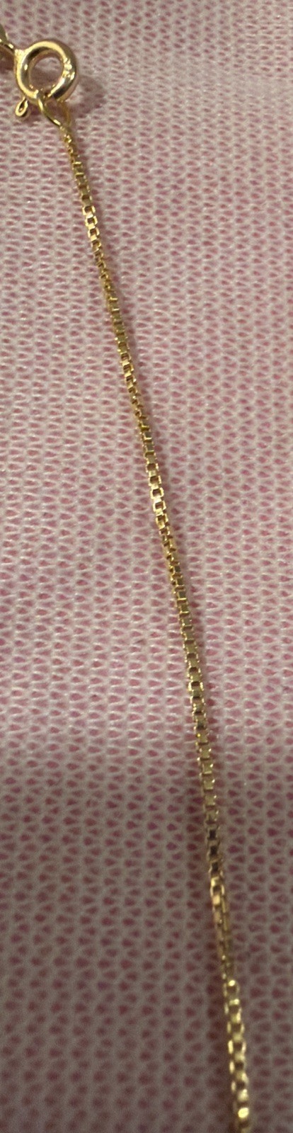 10 Pc Sealed 18k Gold Italy 925 Sterling Silver 1MM Box Chain Necklaces 17 1/2”
