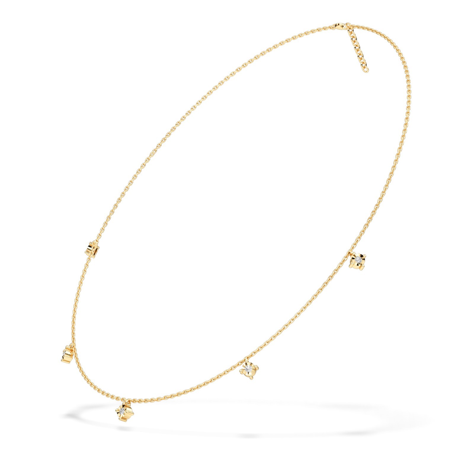 Elegant Diamond Drop Necklace 10K 14K 18K Gold Women’s Fine Jewelry Gift for Her