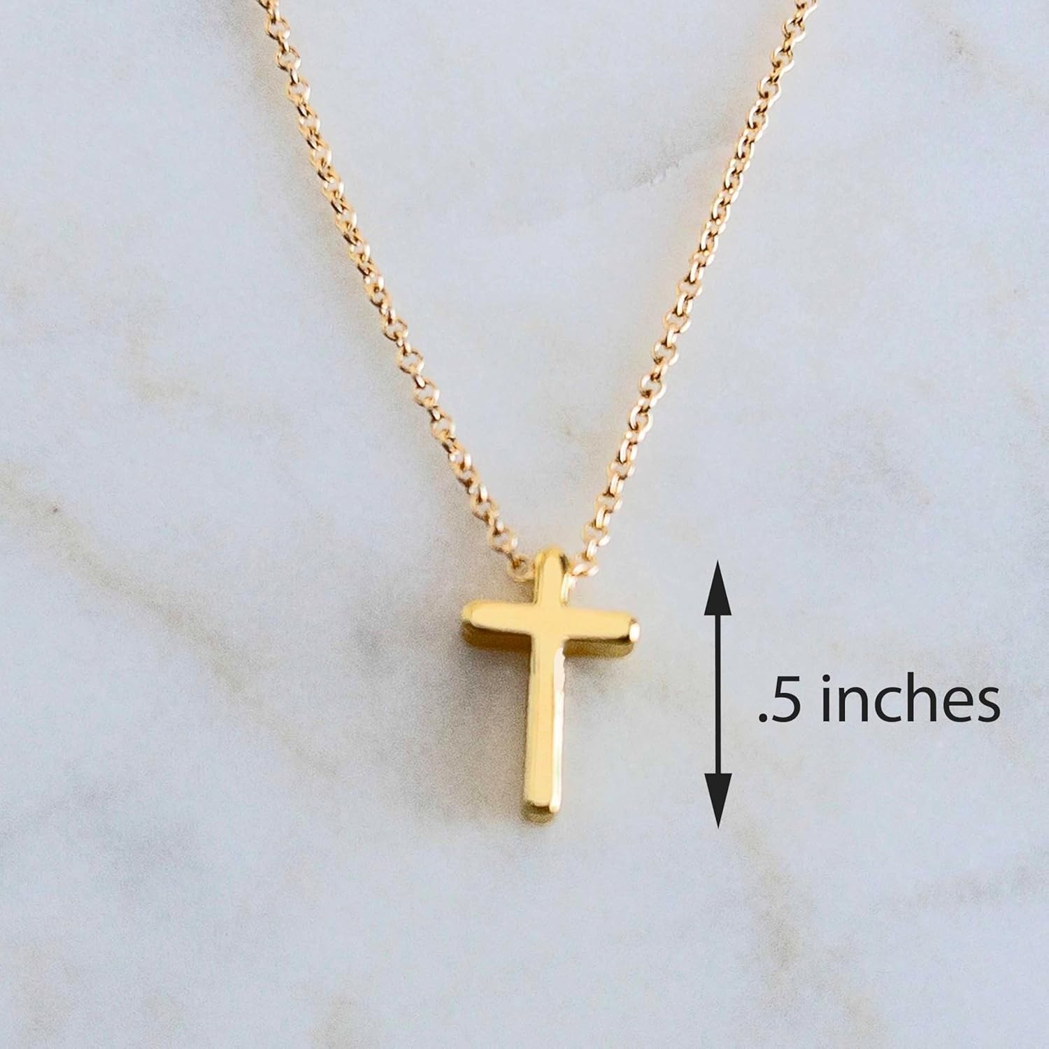 14K Gold Cross Necklace for Women Tiny Cross Necklace for Women 14K Gold