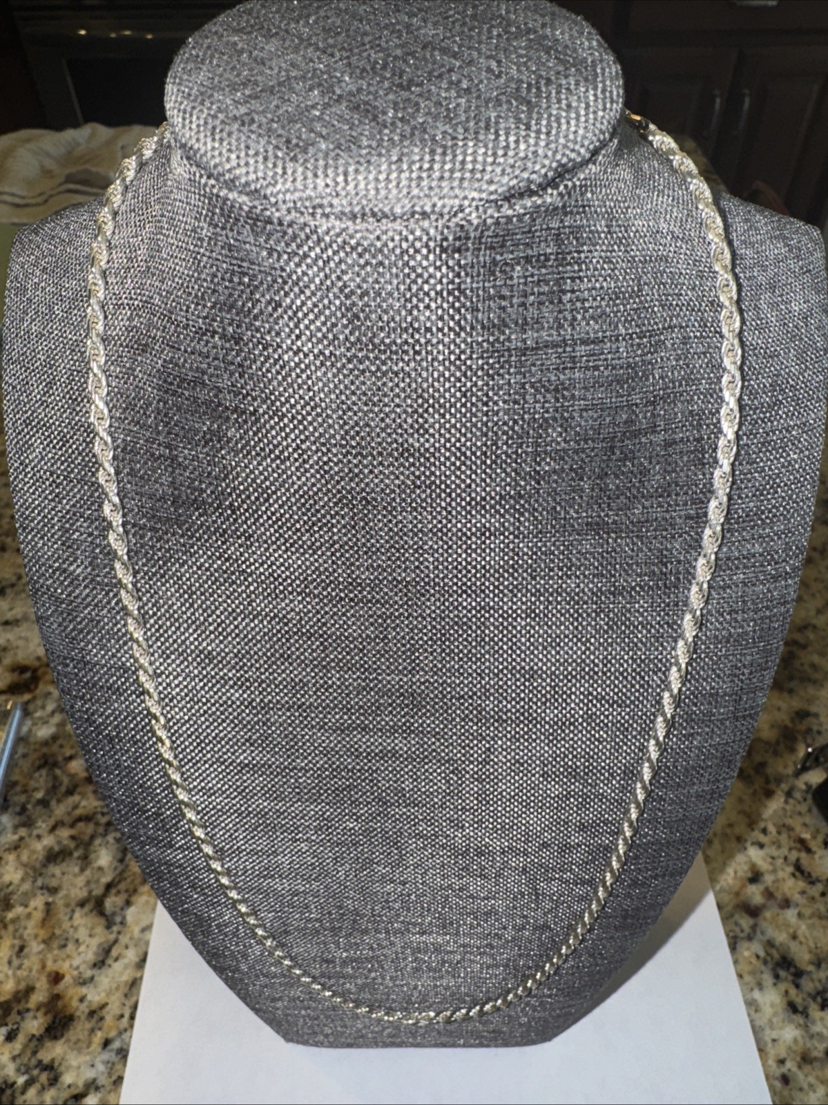Solid 925 Sterling Silver Italian Rope Chain