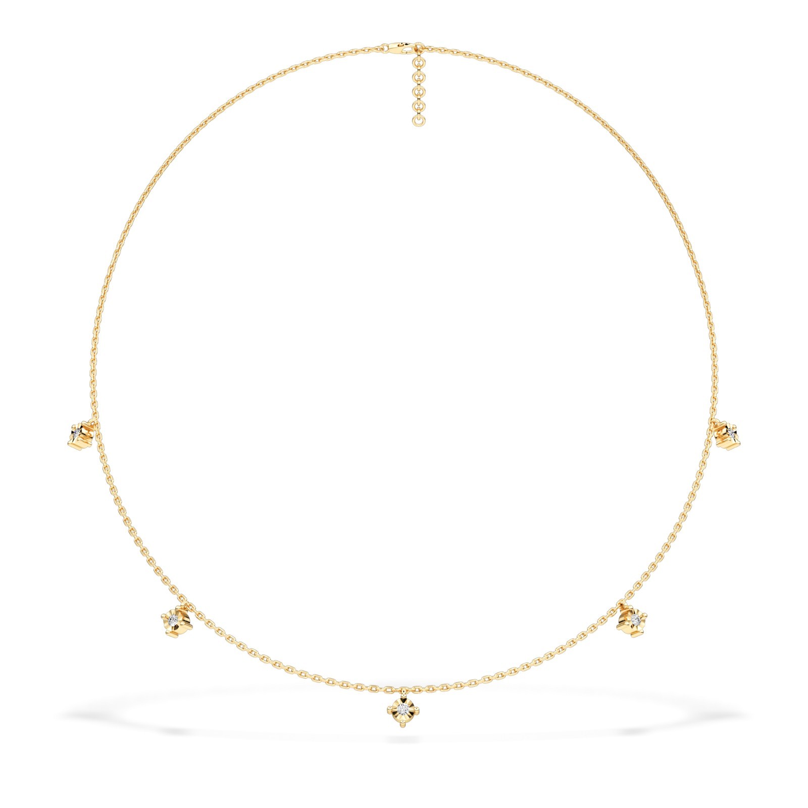 Elegant Diamond Drop Necklace 10K 14K 18K Gold Women’s Fine Jewelry Gift for Her