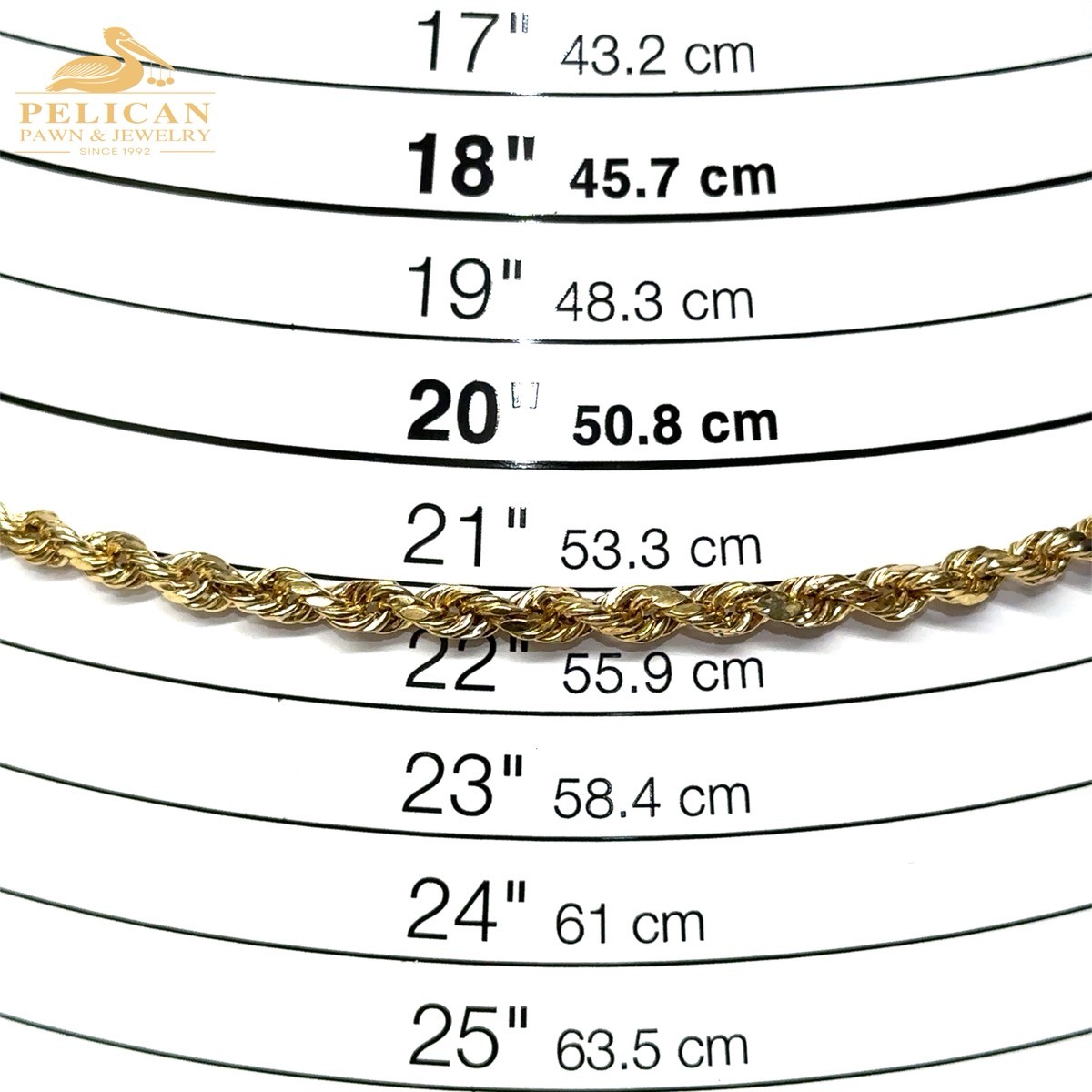 22″ Gold Rope Chain Hollow 10KT Yellow Gold 4.5MM (PBR121587)