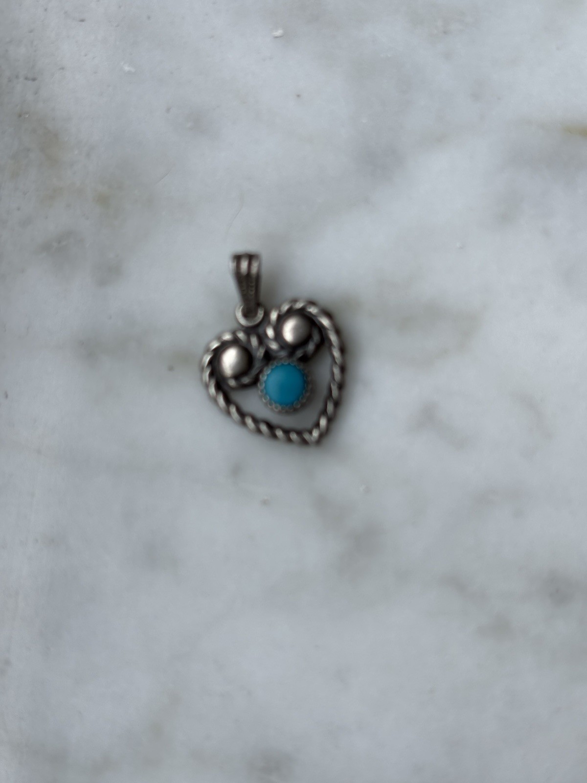 Heart Pendant Small Heart With Stone Sterling Silver