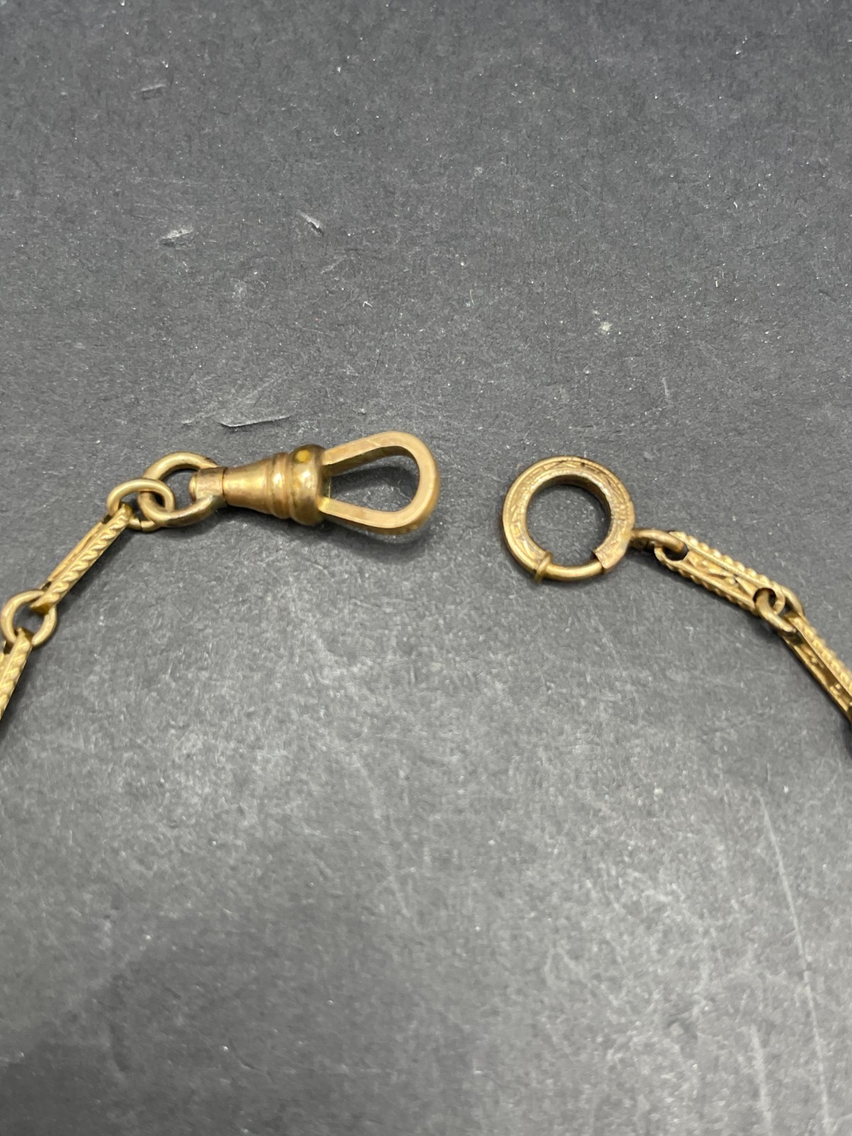 Vintage Signed 1/20 12K Gold Filled Bar Link Chain Necklace Size 12.5″