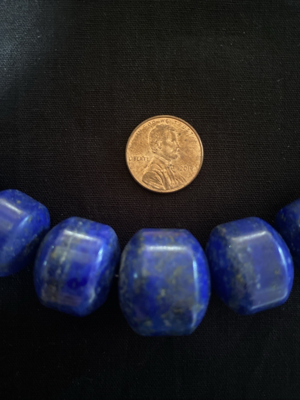 Jay King DTR Lapis Lazuli Chunky Beaded Necklace 925 Closure Excellent