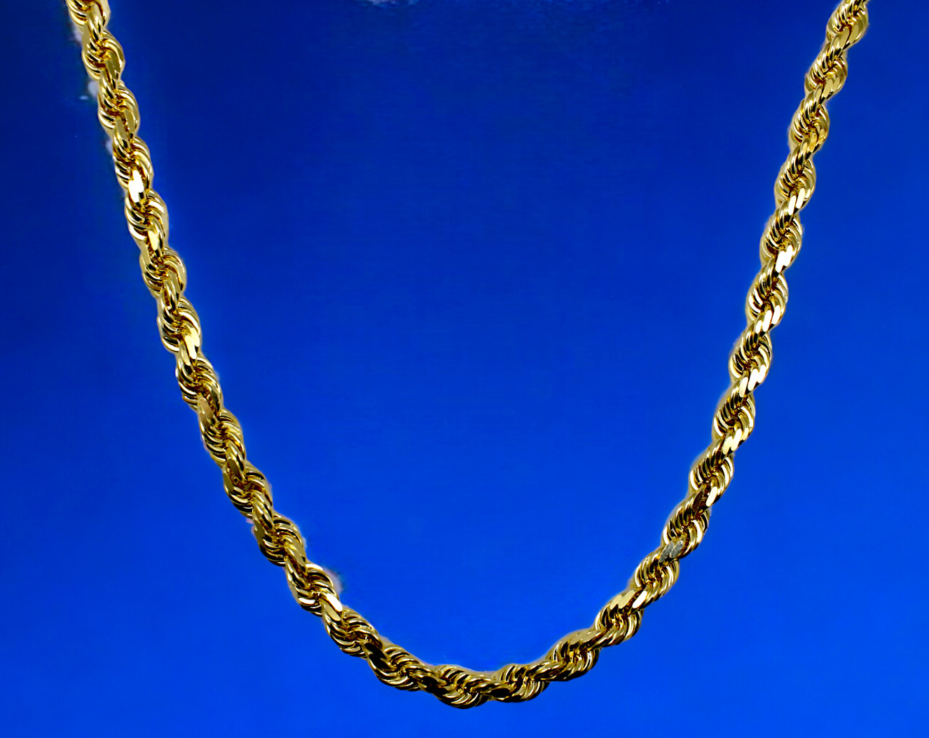 10K Yellow Gold SOLID Rope Chain Necklace Bracelet Diamond Cut 1mm-10mm 7″-30″