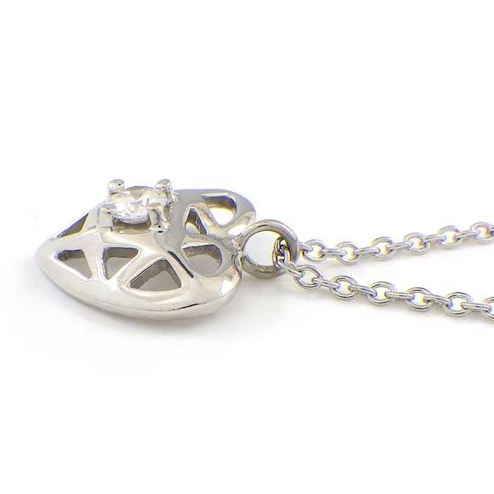 Tiffany & Co Paloma Picasso Diamond 18K White Gold Pendant Necklace