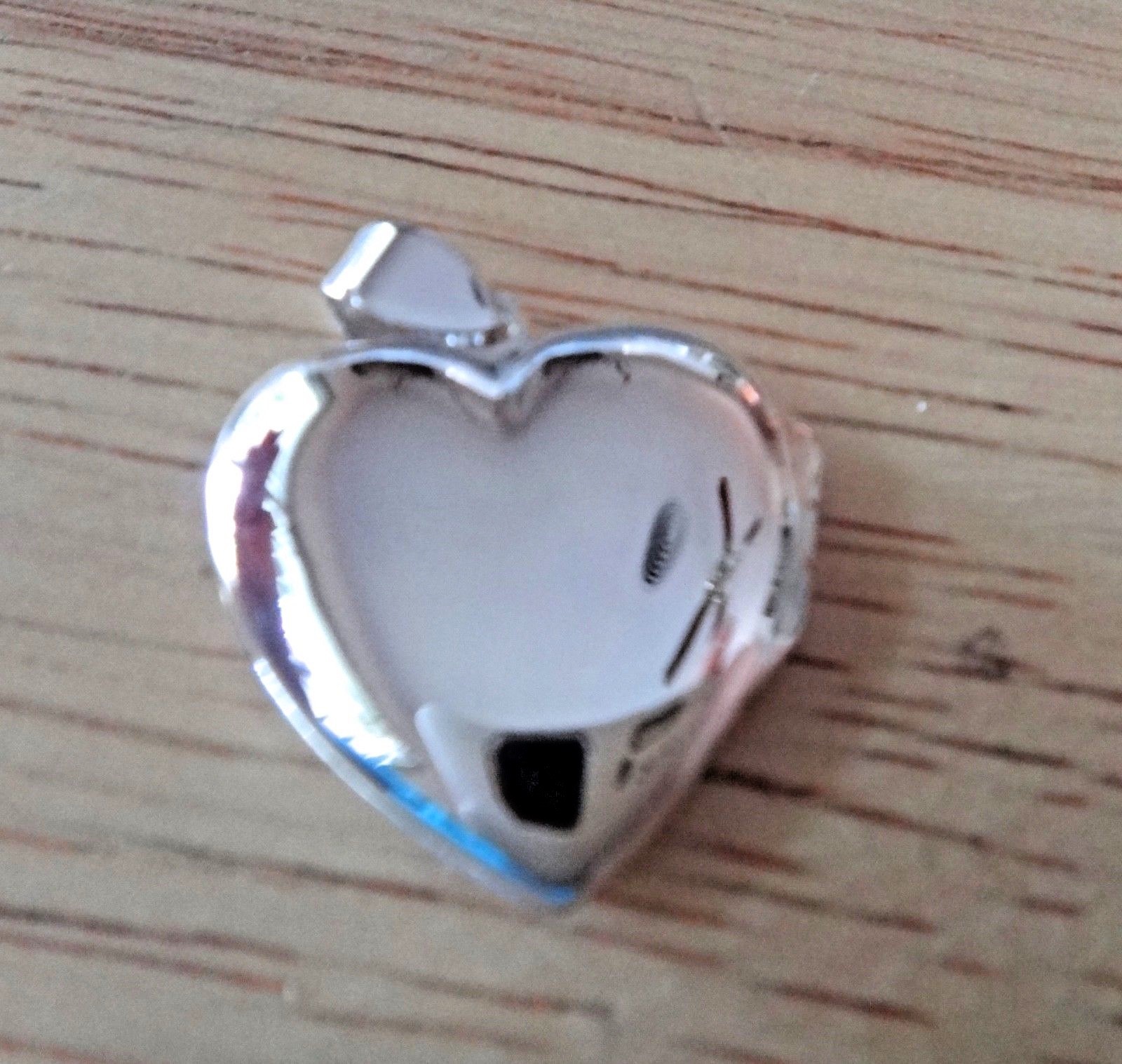 Sterling Silver Movable 17mm Plain Heart 2 photo pictures Locket Charm