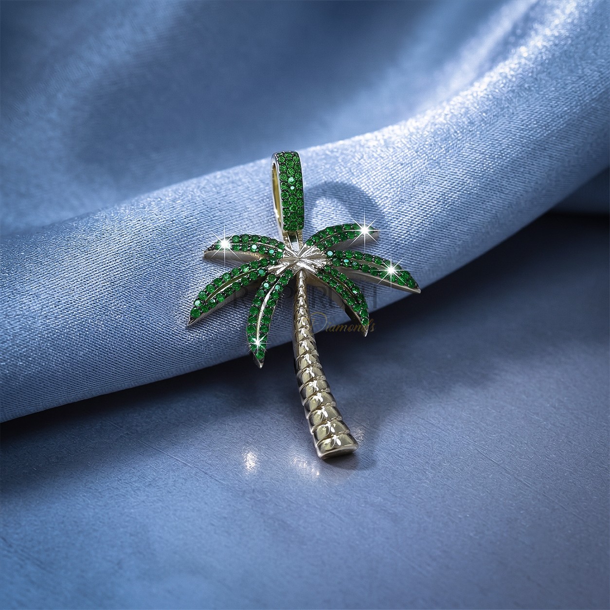925 Sterling Silver Palm Tree Pendant – Beach Vacation Tropical Charm Gift