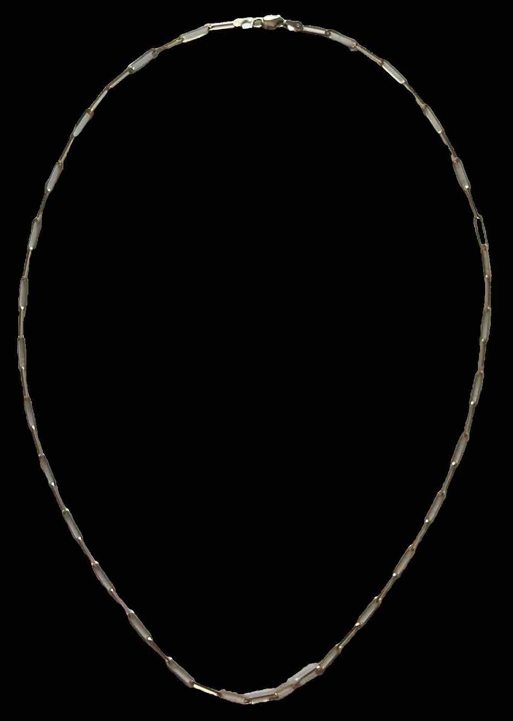 14k Yellow Gold Hollow Paper Clip Chain Necklace 19.5″ 4 grams