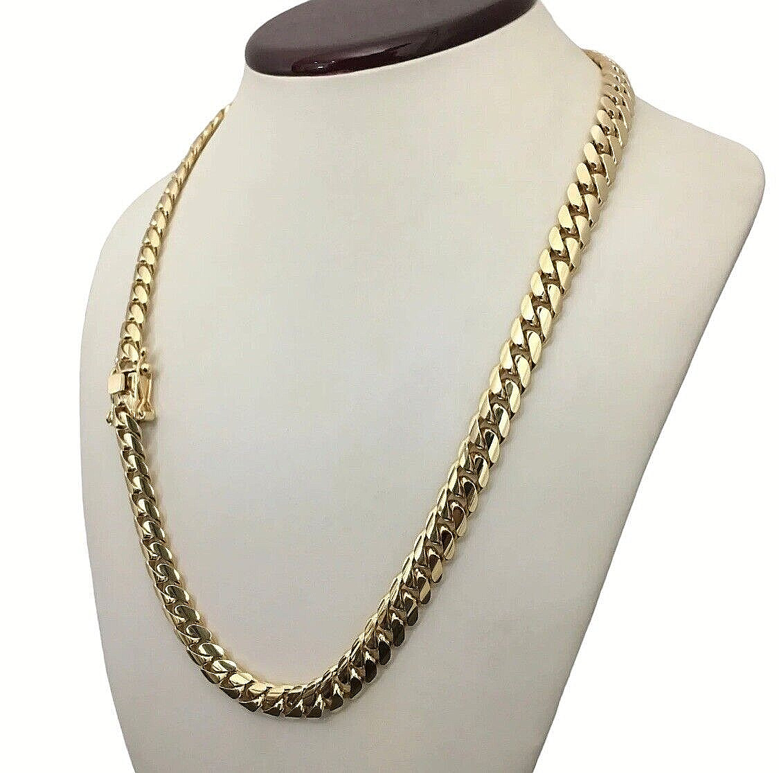 Real 14k Solid Yellow Gold 9mm Miami Cuban Link Chain Necklace 24″ 112 Grams