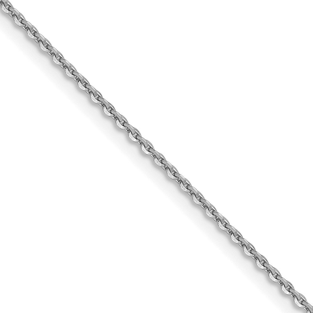 10k White Gold 1.0 mm Diamond-cut Cable Chain Necklace 18″ 1.49gm