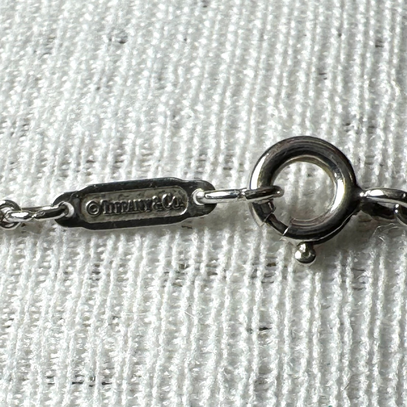 Tiffany & Co Atlas Cube Necklace Italy Sterling Silver Pendant Pouch 20g Rare