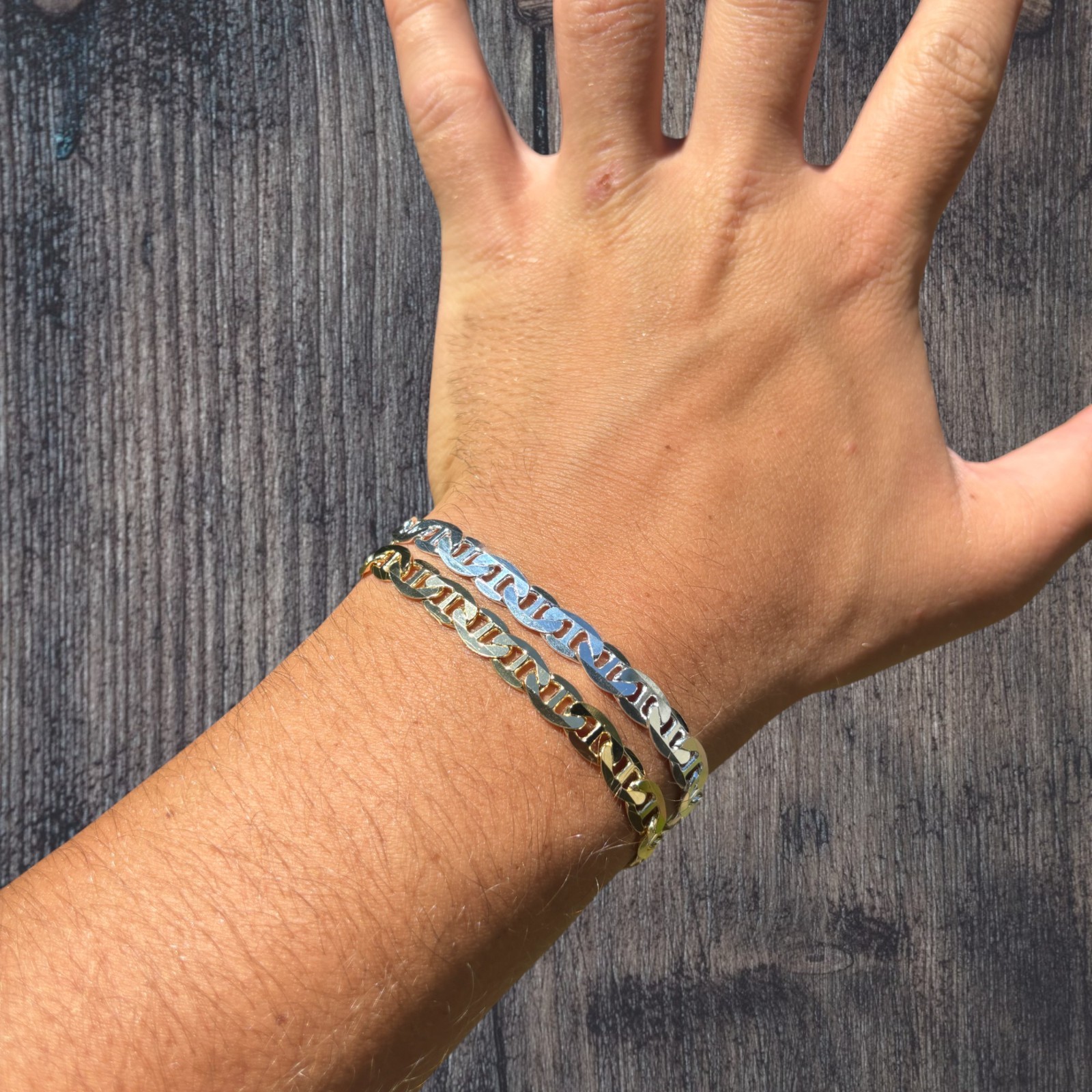 6mm Mariner Link Bracelet – Real Solid 925 Sterling Silver Or 14k Gold Vermeil