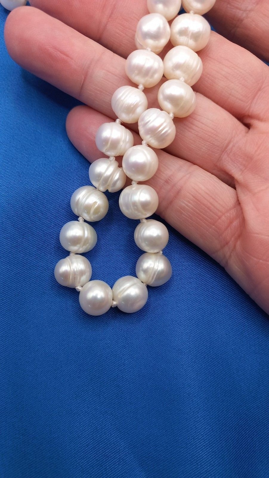 Estate pearls White baroque 14k clasp 9mmx10.5mm