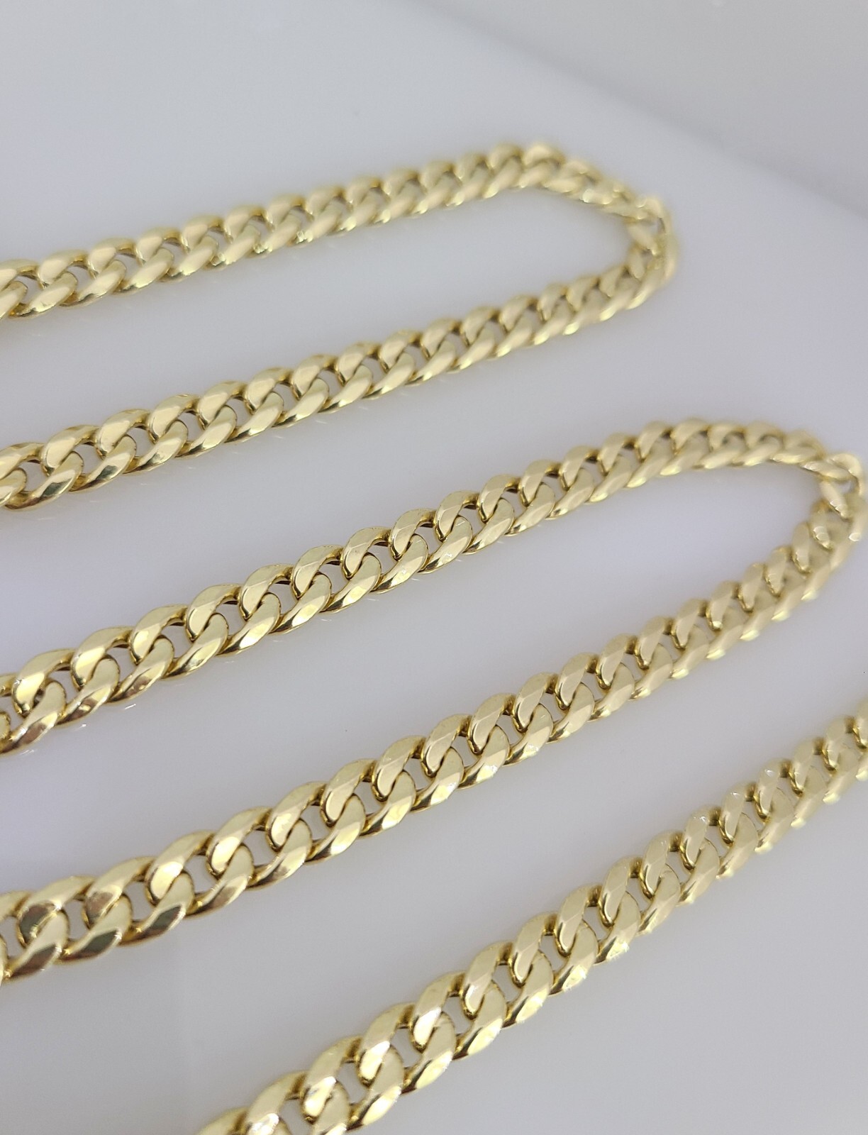 Real 10K Gold HOLLOW Miami Cuban Link Chain Necklace 26 inch 6mm Mens Real