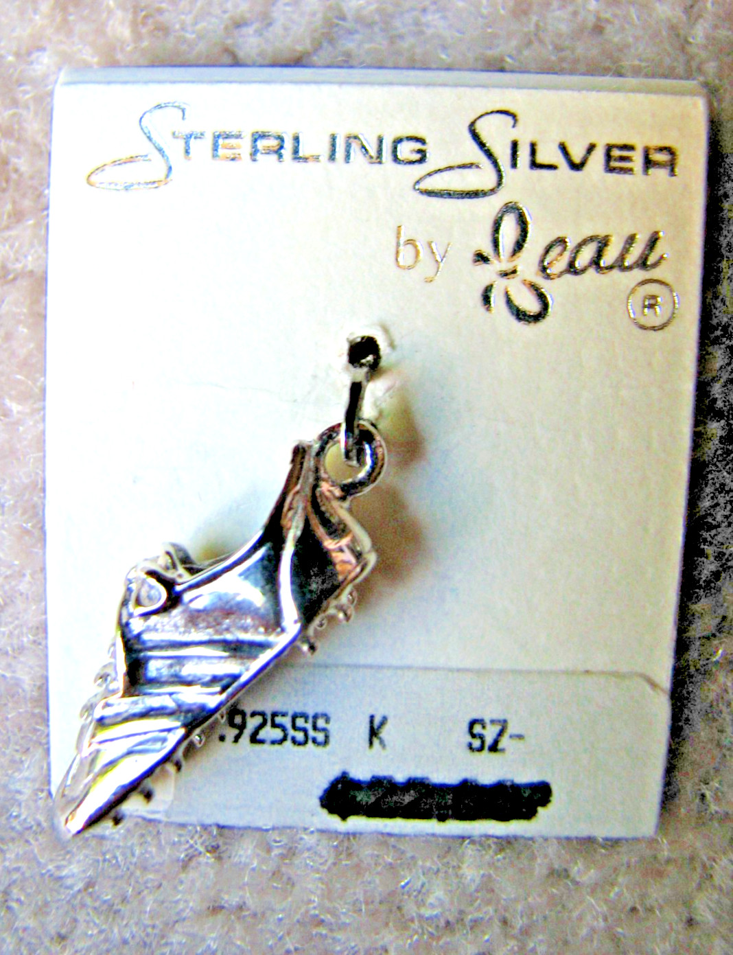 Beau Sterling Silver Soccer Cleat Shoe Pendant USA