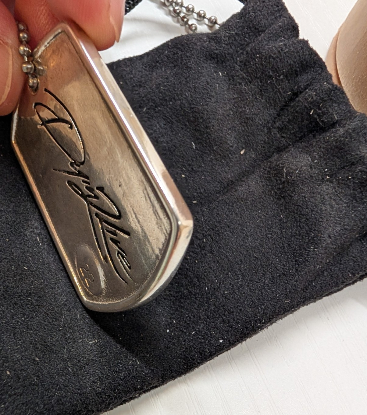 Speakeasy Original Fxck Cancer .935 Silver Heavy 1oz Dog Tag Pendant 22/25