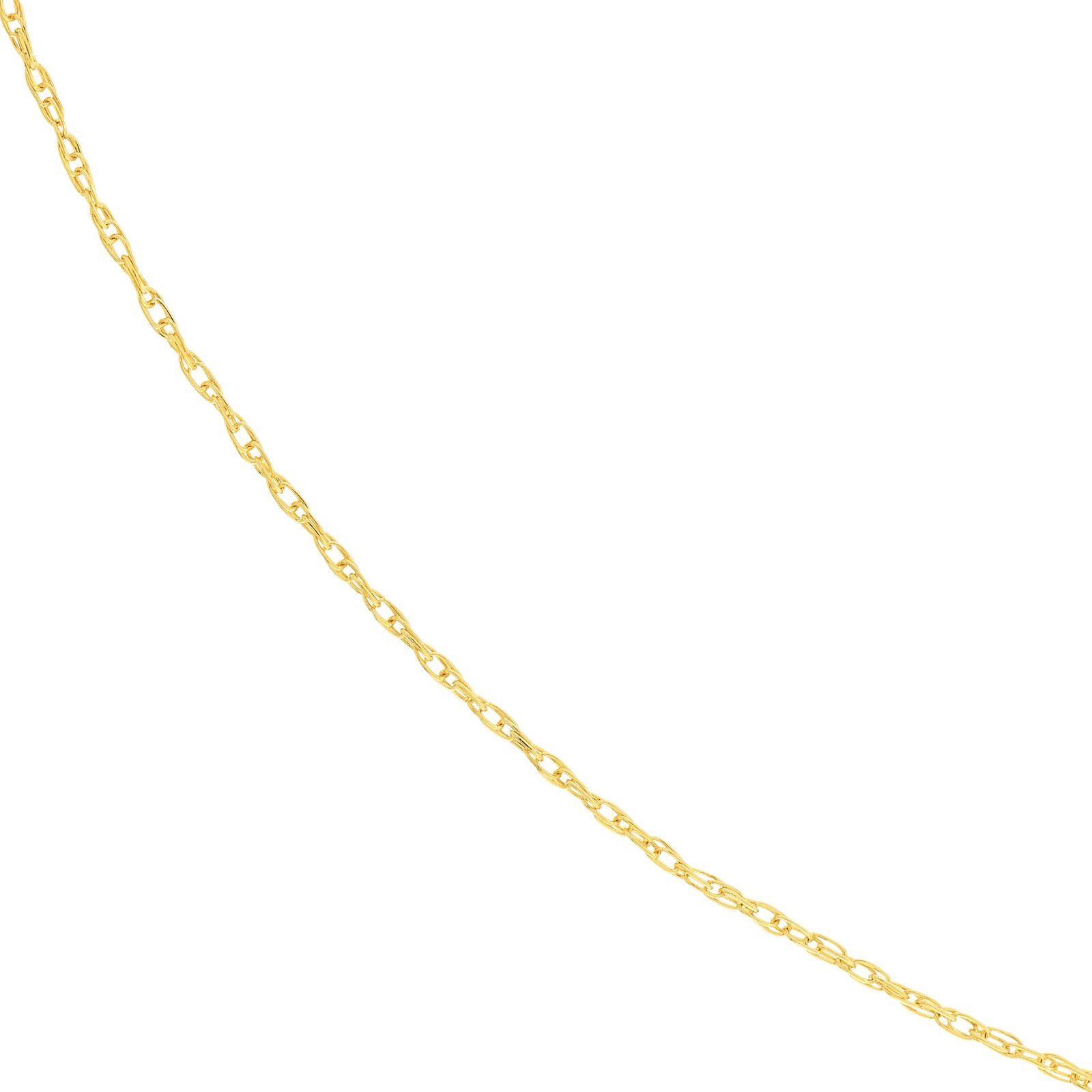 0.65mm Pendant Rope Chain with Spring Ring Clasp Real 14K Yellow Gold ALL SIZES
