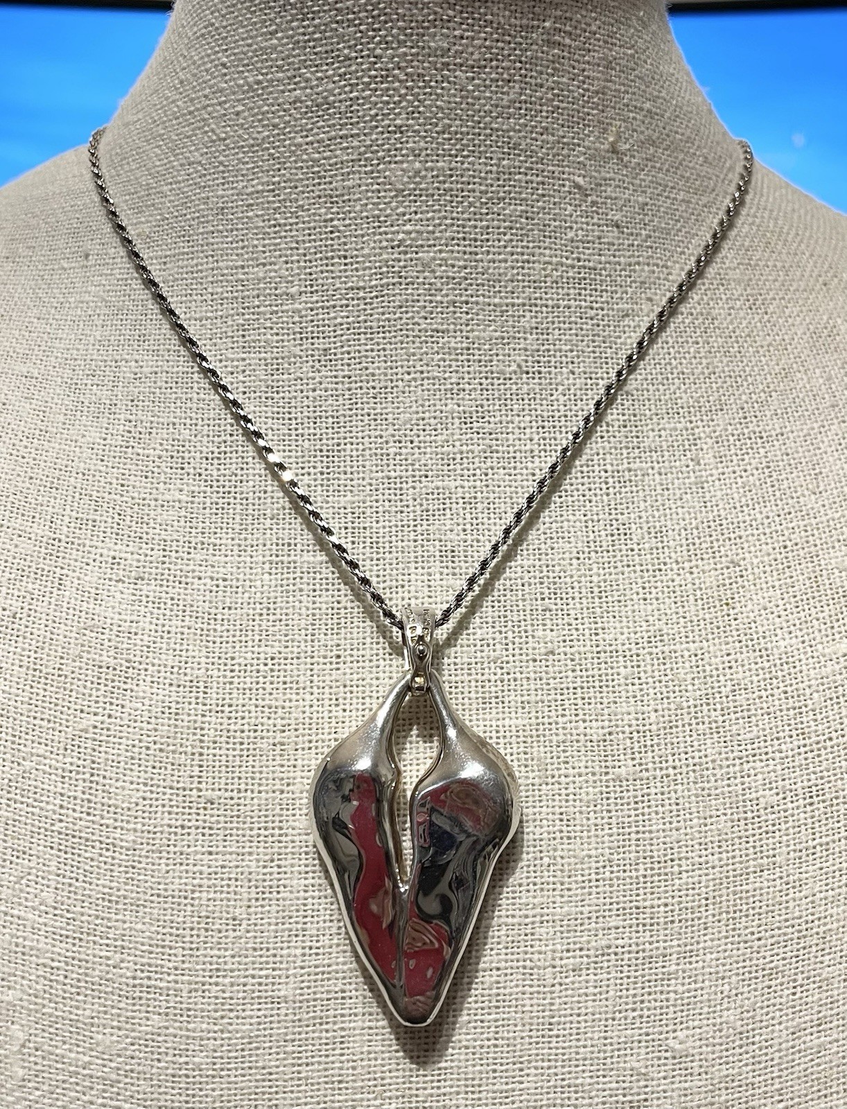 Broken Heart “Forgive” Pendant, Robert Lee Morris RLM Studio Sterling Silver 925