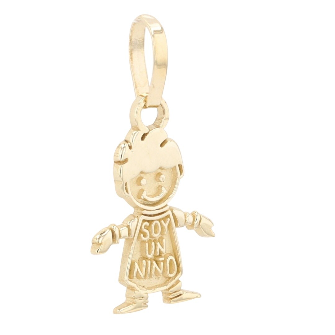 1″ Soy Un Niño Pendant without Chain 10k Yellow Gold Mexico 1.13 Grams