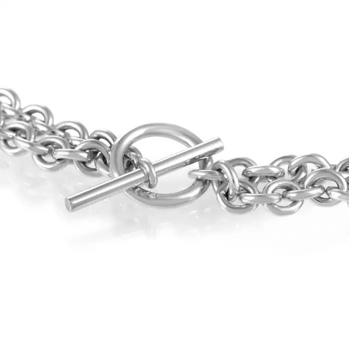 $3,700 HERMES Galop Sterling Silver LONG Necklace LARGE Model 70 cm