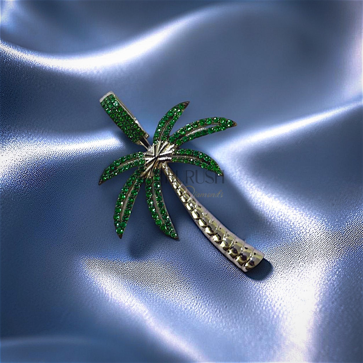 925 Sterling Silver Palm Tree Pendant – Beach Vacation Tropical Charm Gift