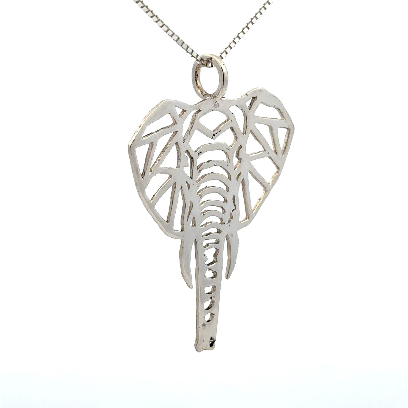 Sterling Silver Handmade Elephant Pendant (1 1/2 x 1 3/4 Inch)