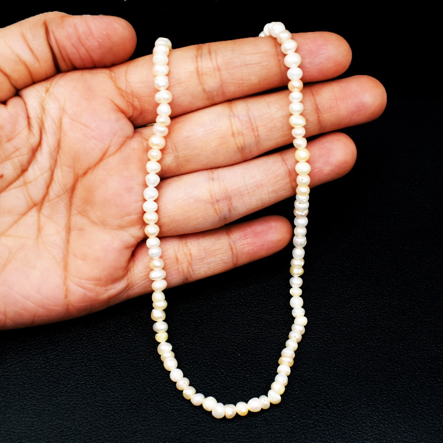 Wonderful Single Strand Fresh Water Pearl 73.00 Cts Beaded Necklace RK 19 AZ8
