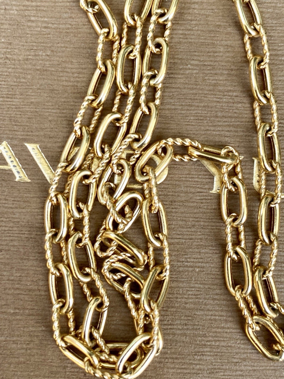 David Yurman 18K Gold Madison Necklace 3mm 18” Excellent $3950+