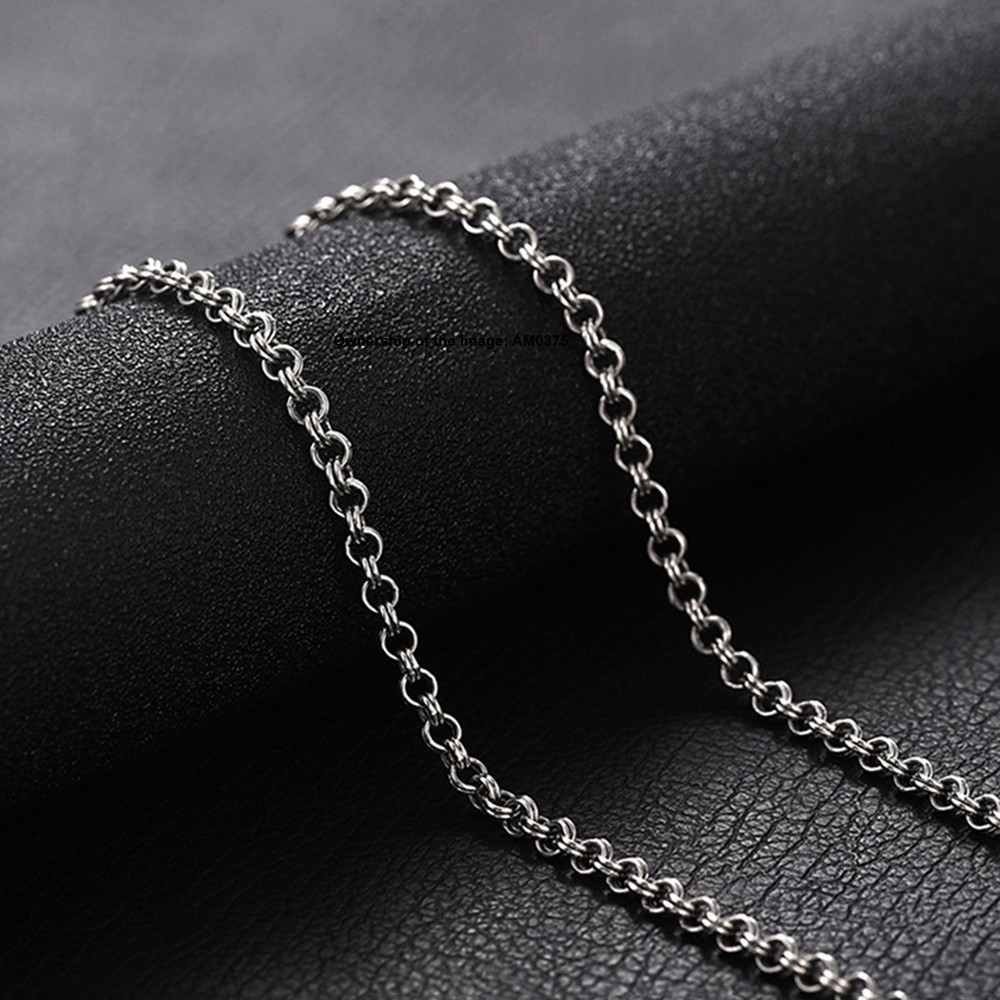 Pure 925 Sterling Silver Necklace -3mm Double-Cable Link Chain Necklace 50-70cm