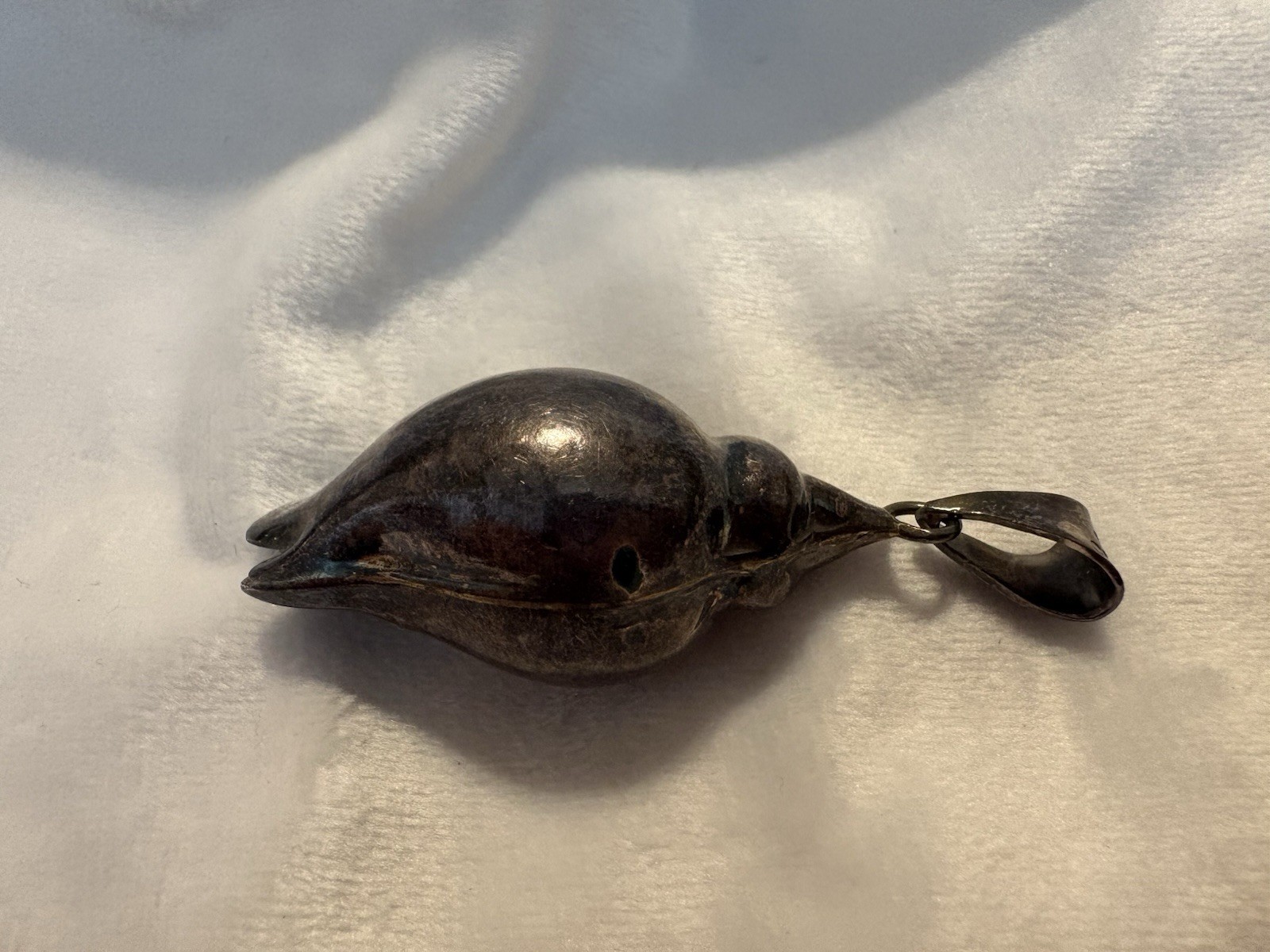 Sterling Silver 925 Seashell Pendant Signed
