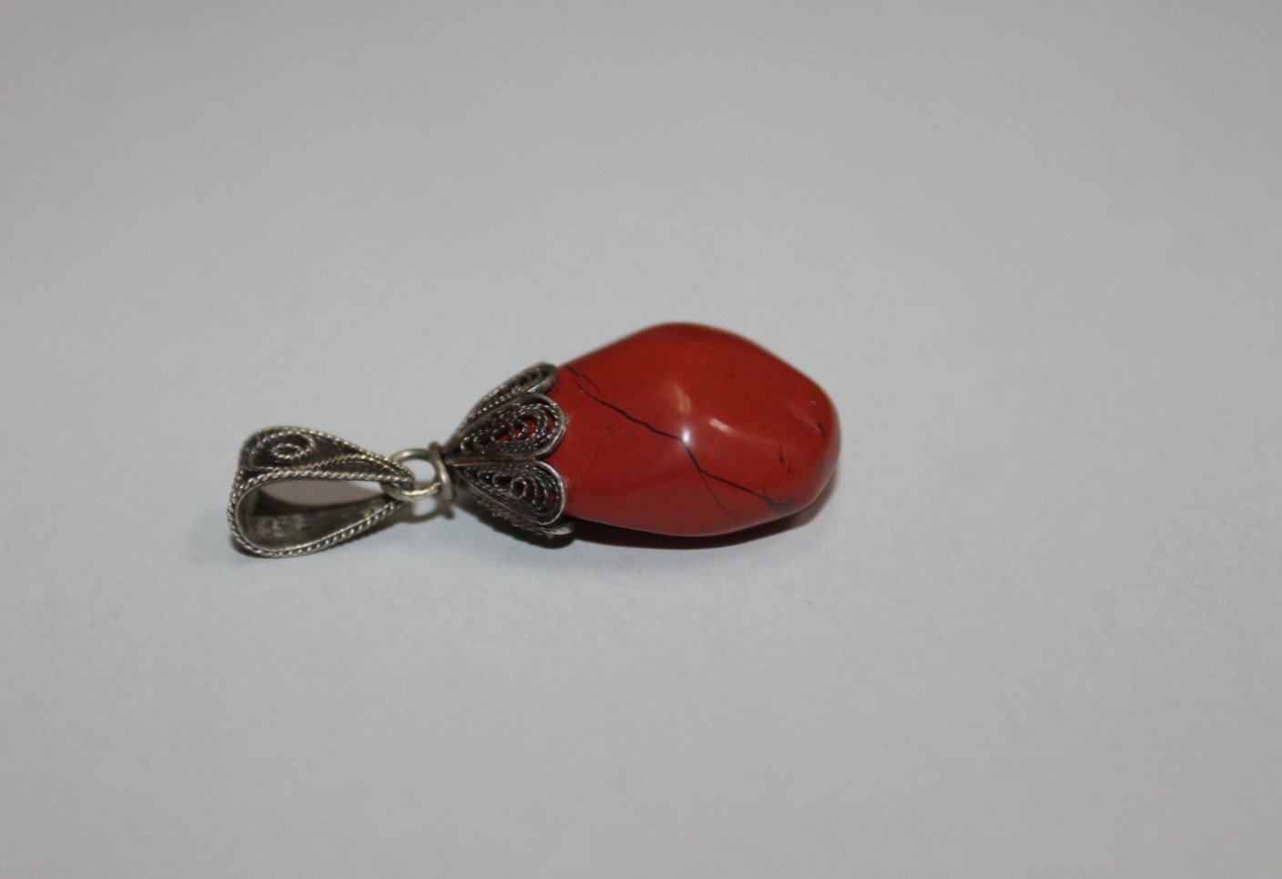 Sterling Silver Designer Chunky Jasper Dangle Pendant [066GCM]