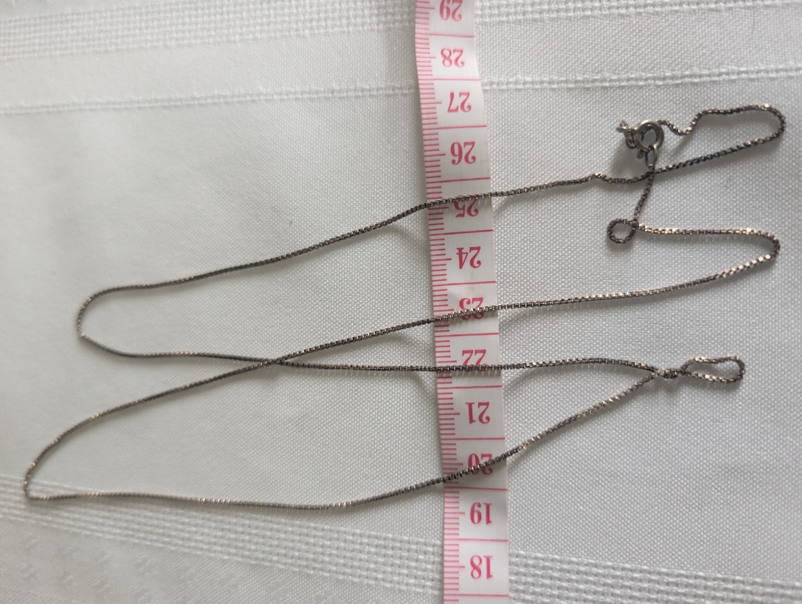 Vintage 925 Sterling Silver 30″ Long 1 mm Wide Box Chain