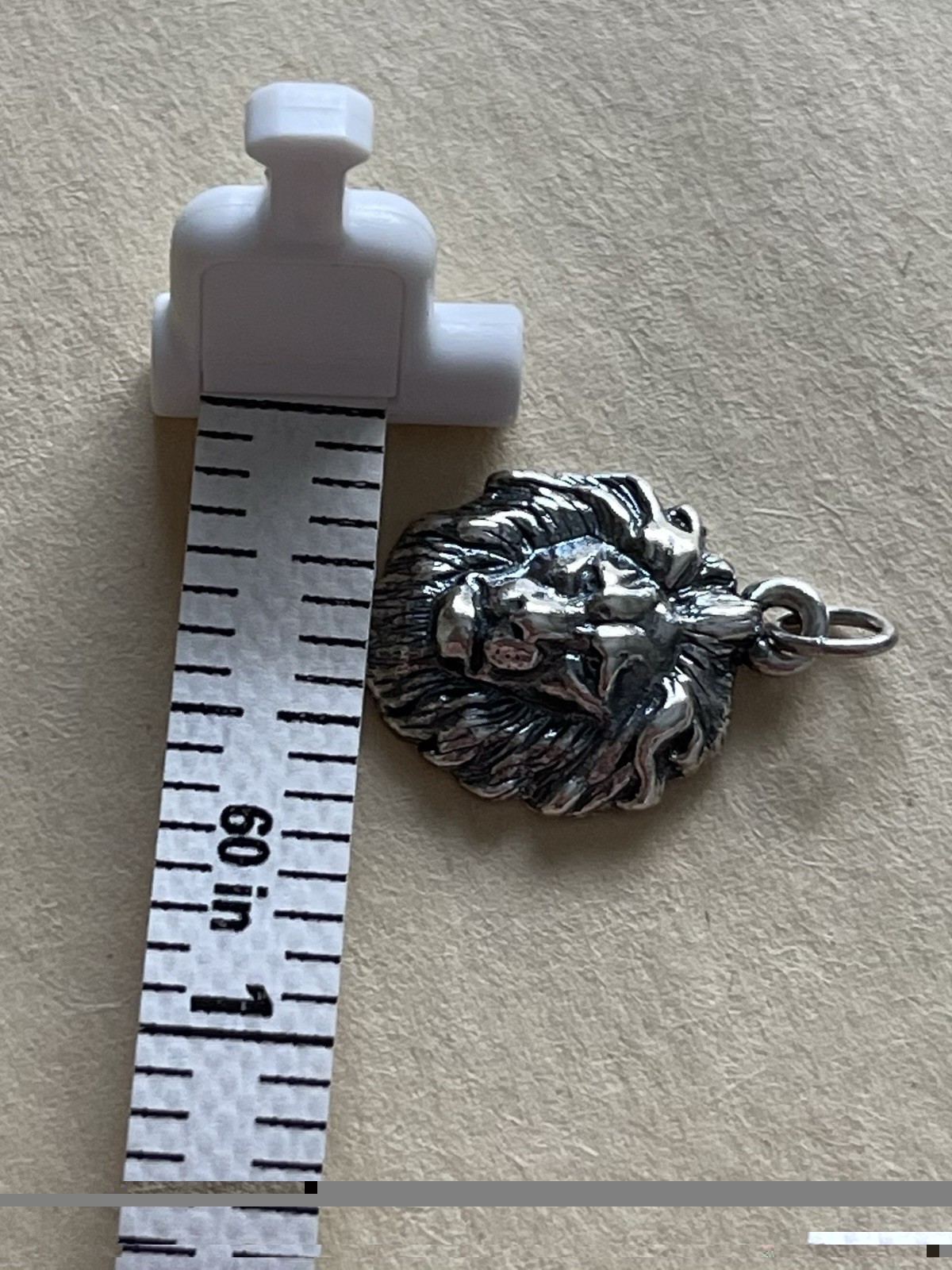 Retired James Avery Lions Head Charm Pendant ORIGINAL Uncut Loop Sterling Silver