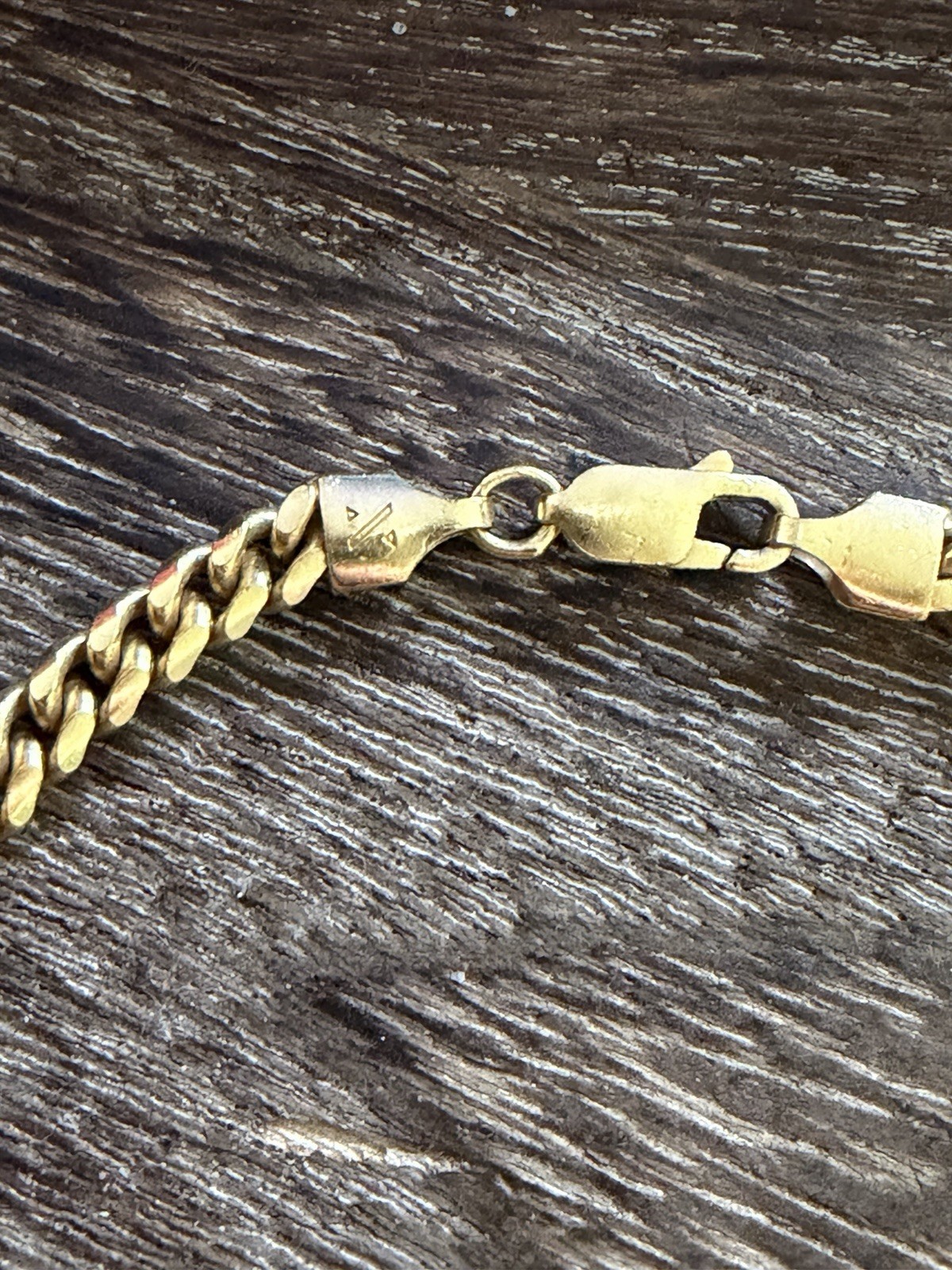 Italian 925 Gold Cuban Chain 5mm 18 Inch Necklace Italy Stamped
